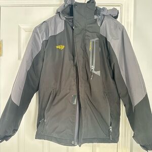 Wantdo Men's Black and Gray Ski Jacket